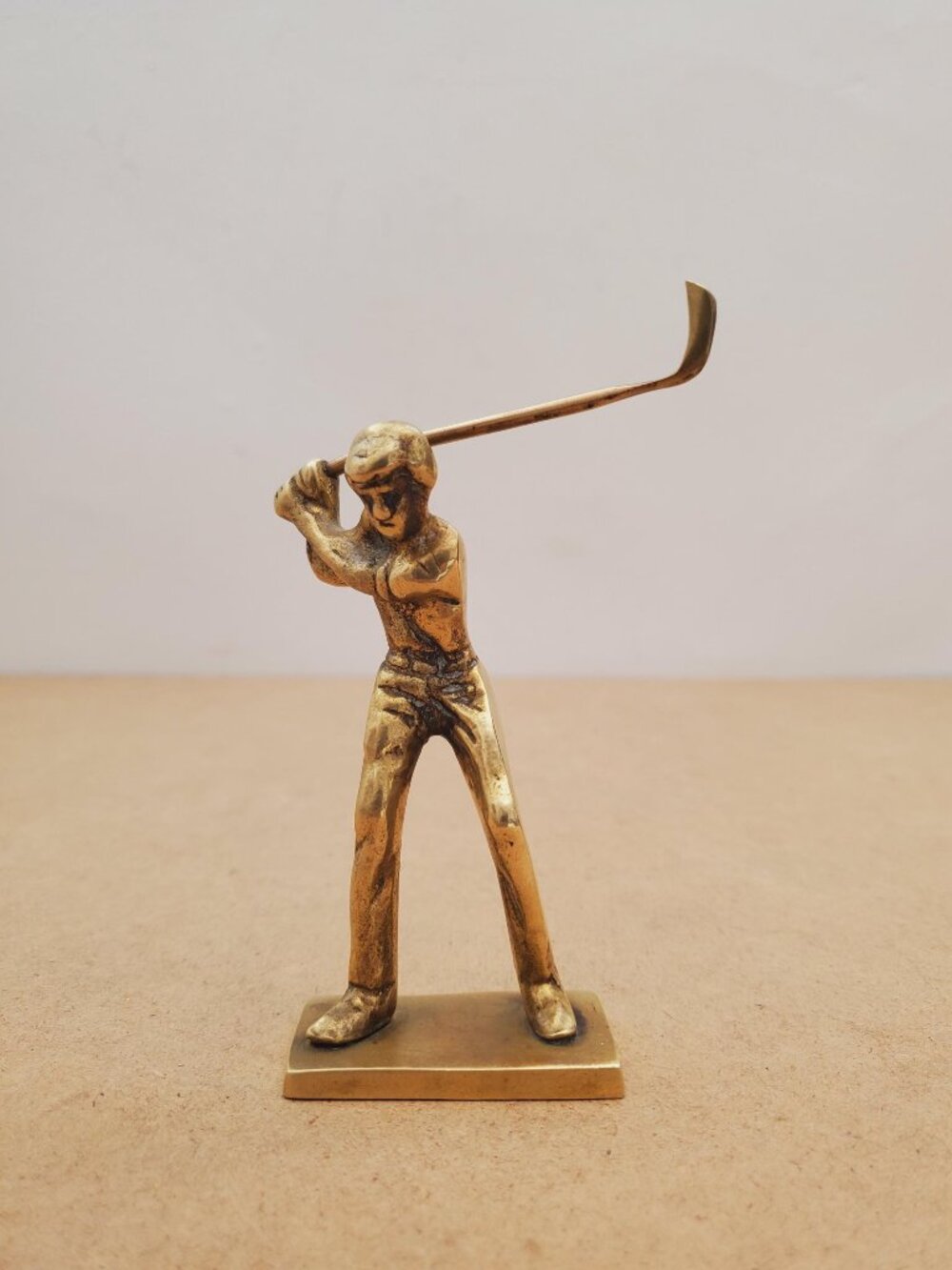 Brass Golf Player Statue men Trophy | Golfer male Sculpture With Detachable Golf